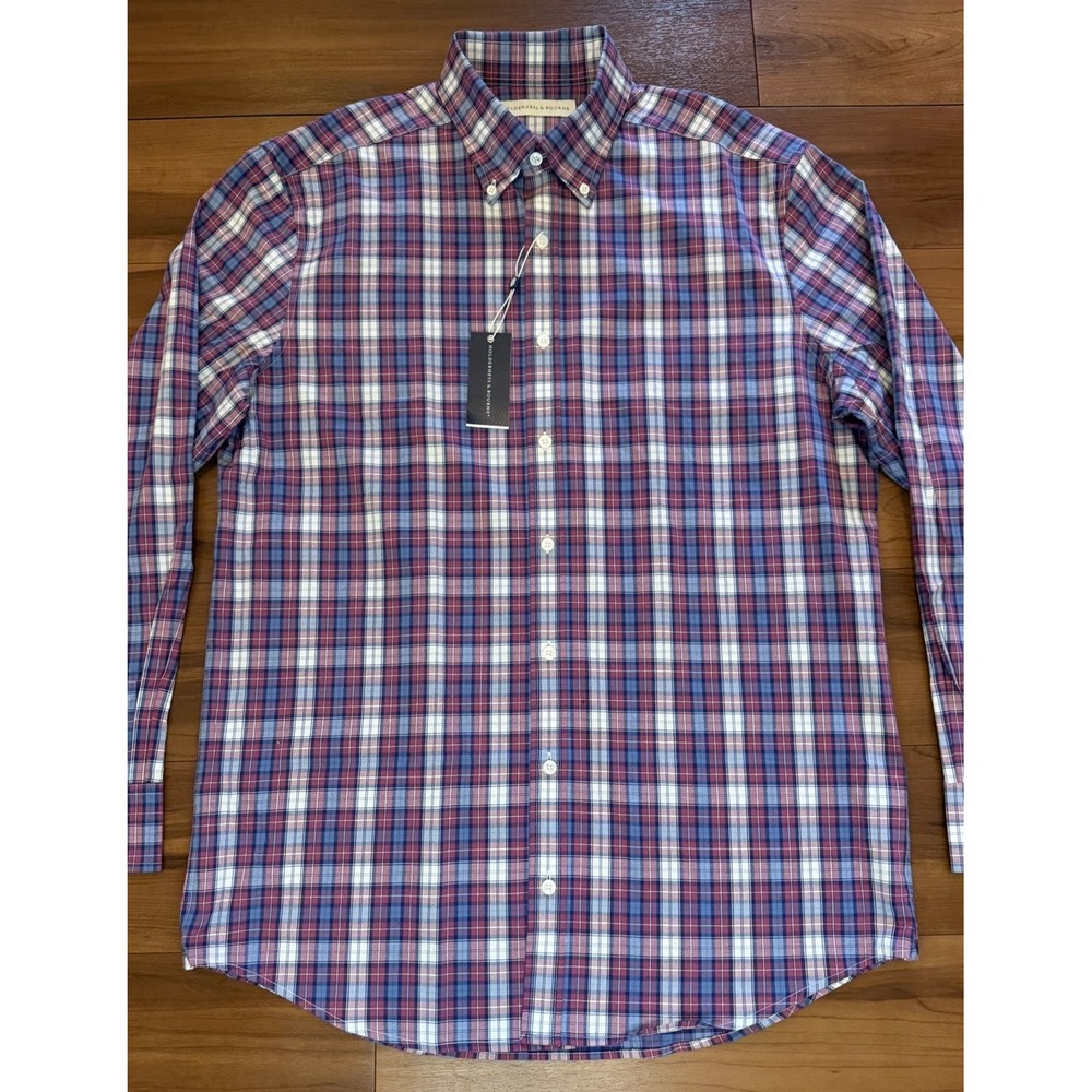 Holderness Bourne Shirt Plaid The Andrews Stretch Button Down NWT Men's Size XL - Picture 5 of 16